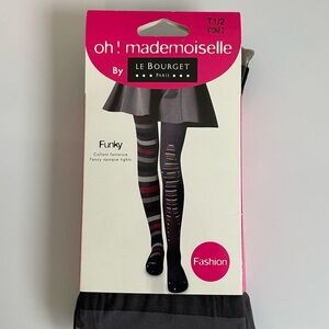 Le Bourget “oh! mademoiselle” collection Funky Tights T1/T2 Stone 2 Stripes